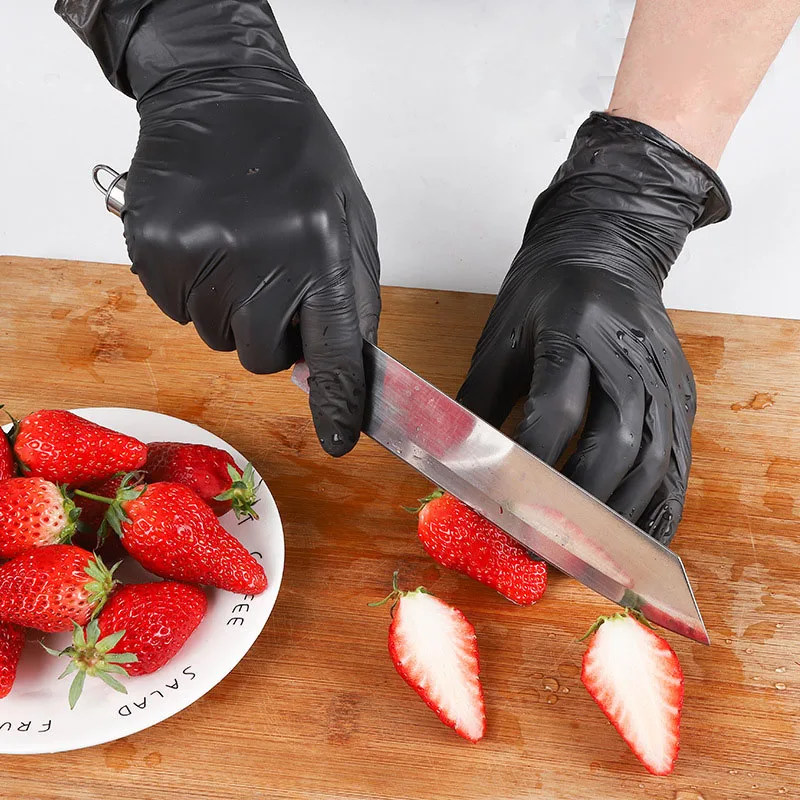 100 Guanti In Nitrile L, Senza Polvere, Senza Lattice, Ipoallergenici - Foto 8