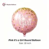 Pink It's a Girl Round Balloon