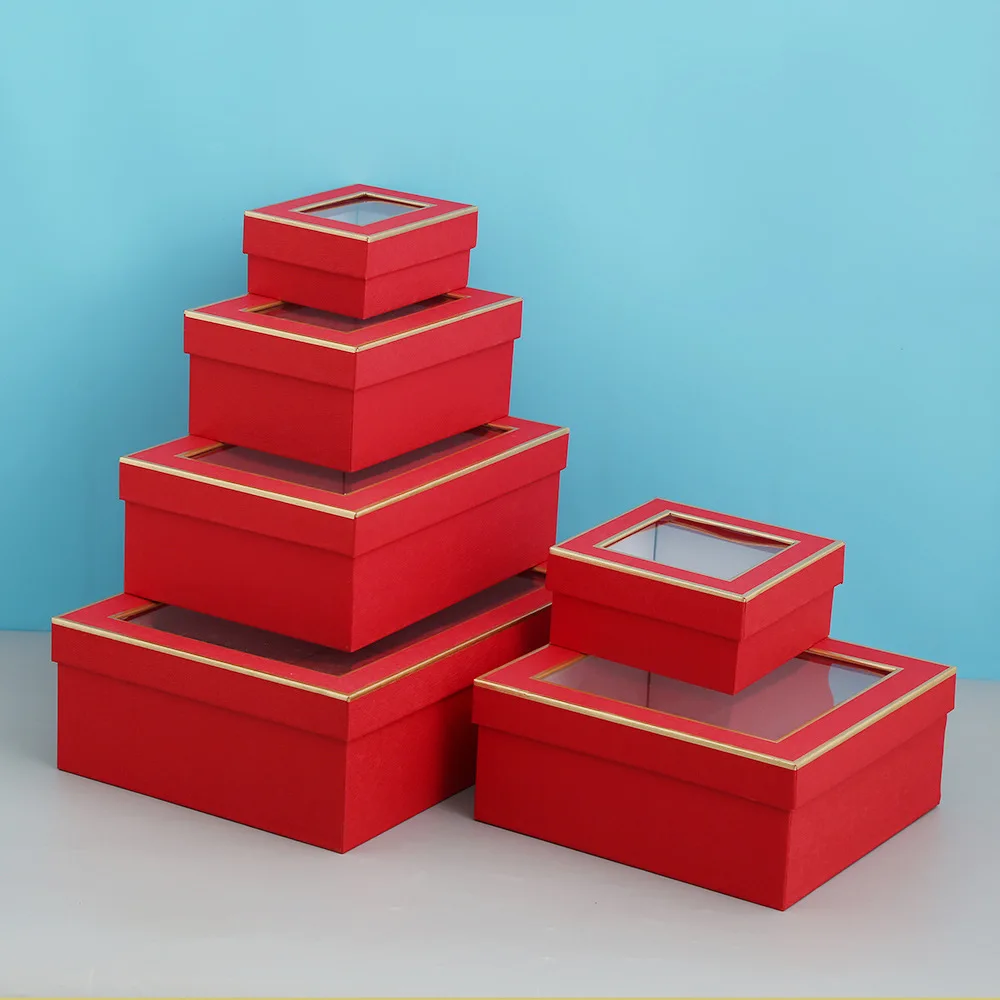 Wholesale Custom Luxury Transparent Lid And Base Gift Cardboard Box And