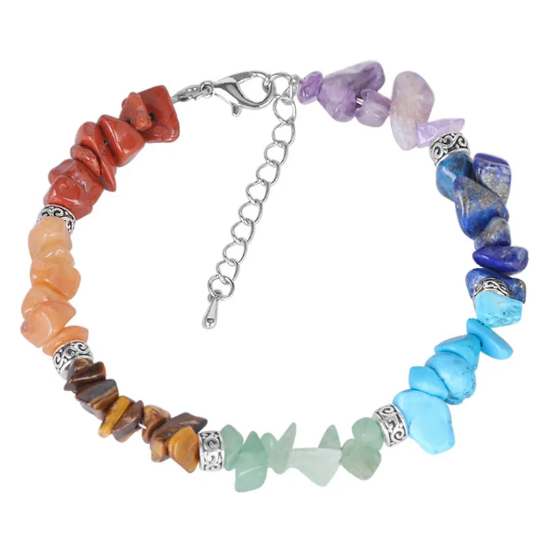 Wholesale Chakra Reiki Women Bracelets Chain Link Lobster Clasp Healing ...