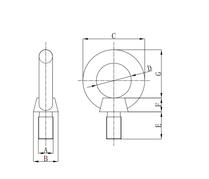Hot Sale Marine Hardware Din580 Eye Bolt Wire Rope Fittings