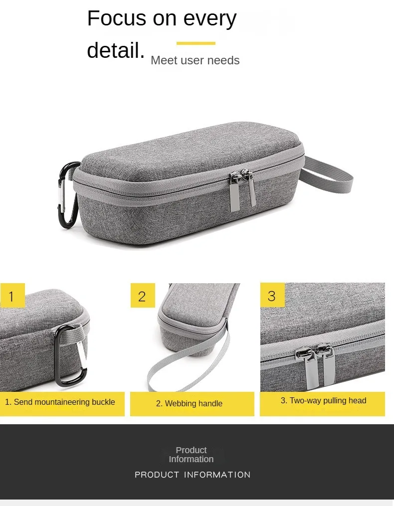 product laudtec custom design all in one pack handbag hard travel case for dji osmo pocket 3 waterproof shockproof mini camera bags-9