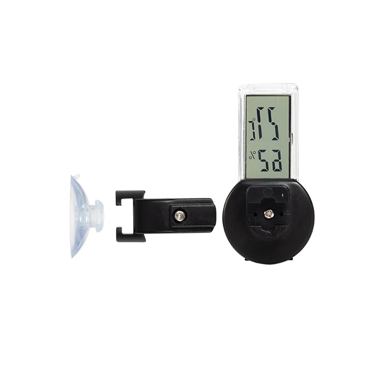 1 PC Reptile Terrarium Thermometer Hygrometer Digital Display Pet Rearing  Box Reptiles Tank Thermometer Hygrometer with Suction Cup