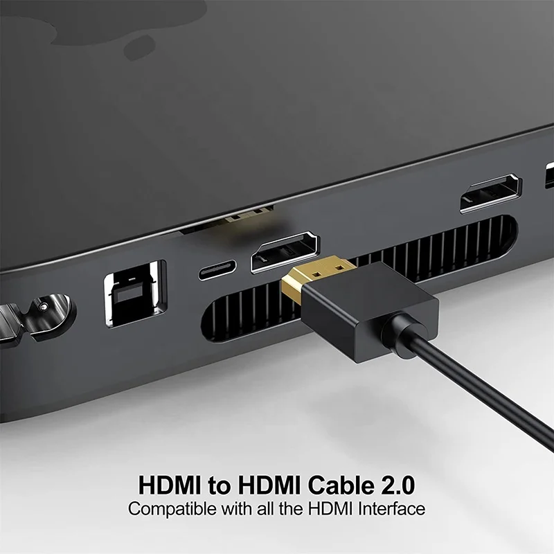 Xput черный HDMI кабель 15 см 20 см 30 см 50 см 100 см короткий ультра тонкий позолоченный 4 К 2,0 В 1080P HDMI штекер-штекер