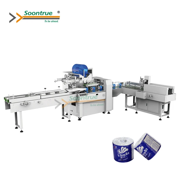 Factory Manufacturing Automatic Feeding Toilet Roll Tissue Paper Packing Machine Paper Roll Making Machine wrapping machine