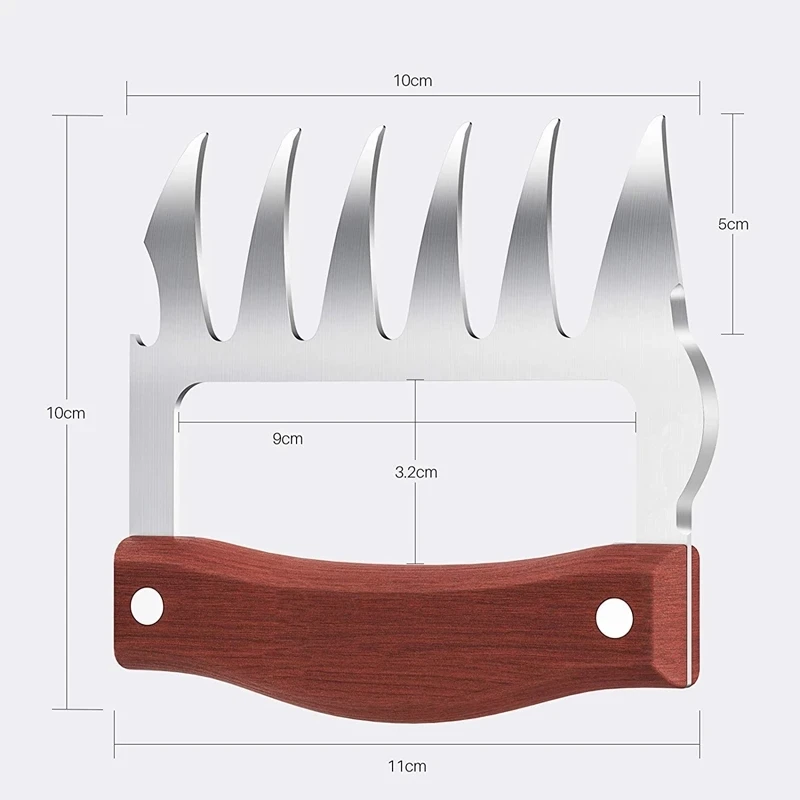 FusionBrands ShredMachine – Hand-Fleischzerkleinerer Für Pulled Pork, Hähnchen – BPA-frei, Spülmaschinengeeignet