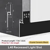 L40 Recessed Light Slot / Crystal Ceramic Black / 1.5m
