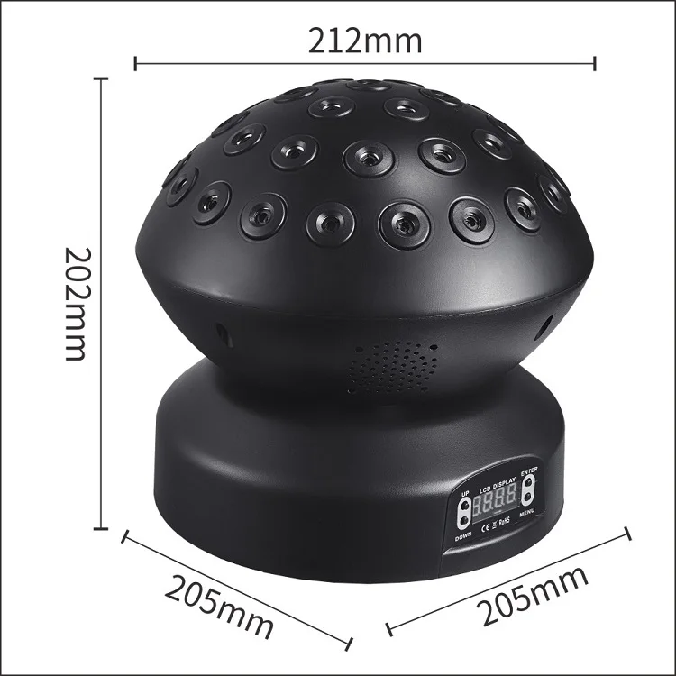 Top sale 37 Eyes RGB Full Color Laser Magic Moving Head Ball 60W Laser Mushroom Lamp Sound Control Stage Lights Club DiscoEvents