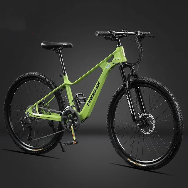Green 26 24 Inch Variable Speed Magnesium Alloy Mountain Bike Off-road Bicycle