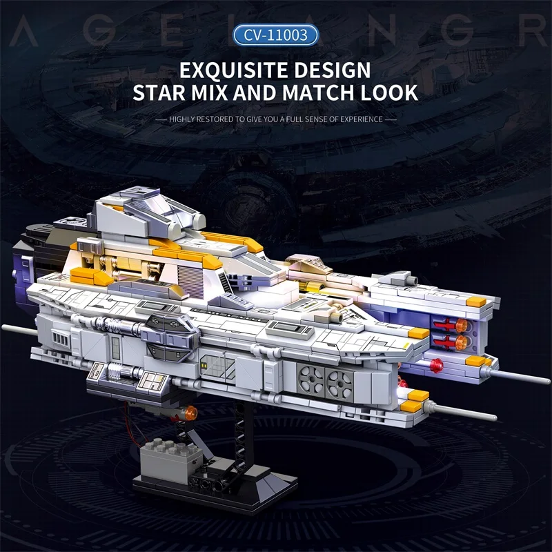 Reobrix 788 MOC Space Fighter Star Battleship Model Bricks