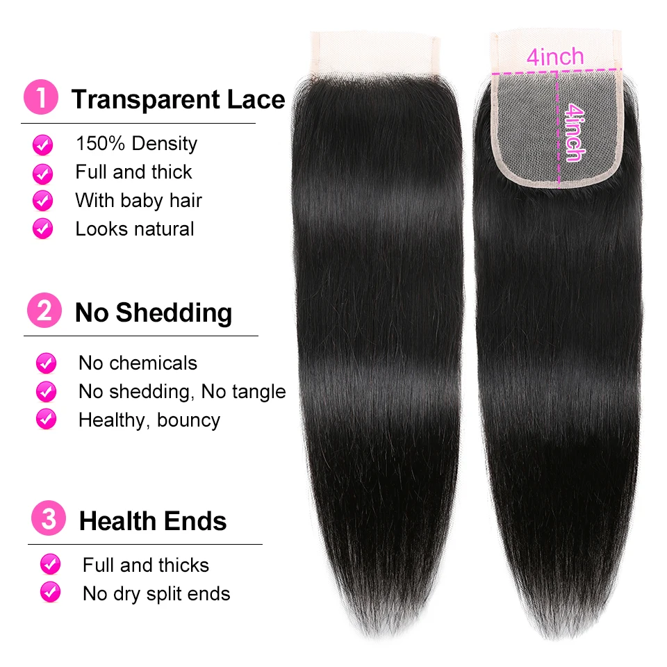 Hd Brazilian Hair Closure Cheap Swiss Lace Closure4*4 Human Hair 13*4 ...