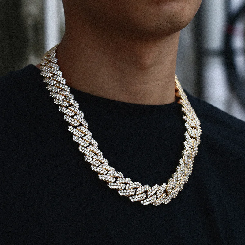 20 MM Chunky Gold Cuban Link Chain Necklace - Iced Out CZ Jewelry