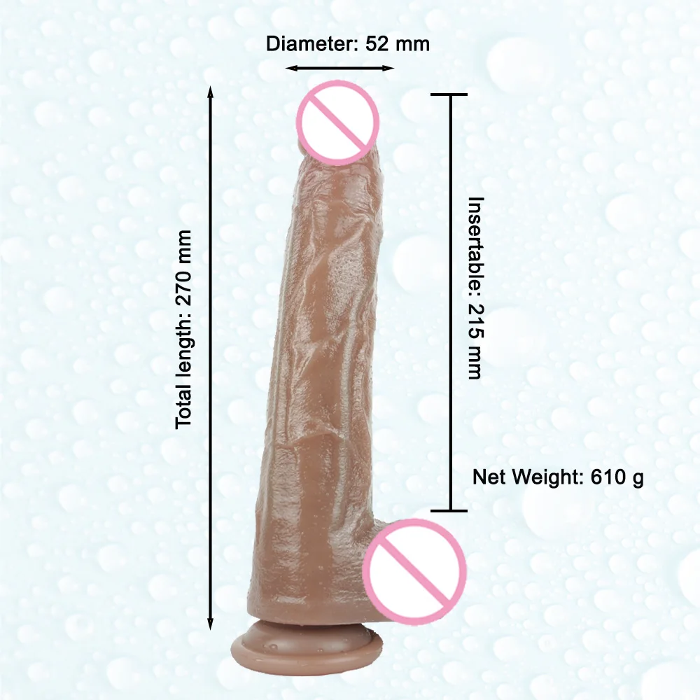 Realistic 52mm Diameter Soft Silicone Dildo for Women - Eco-Friendly,  Waterproof, and Portable Sex Toy Essentials