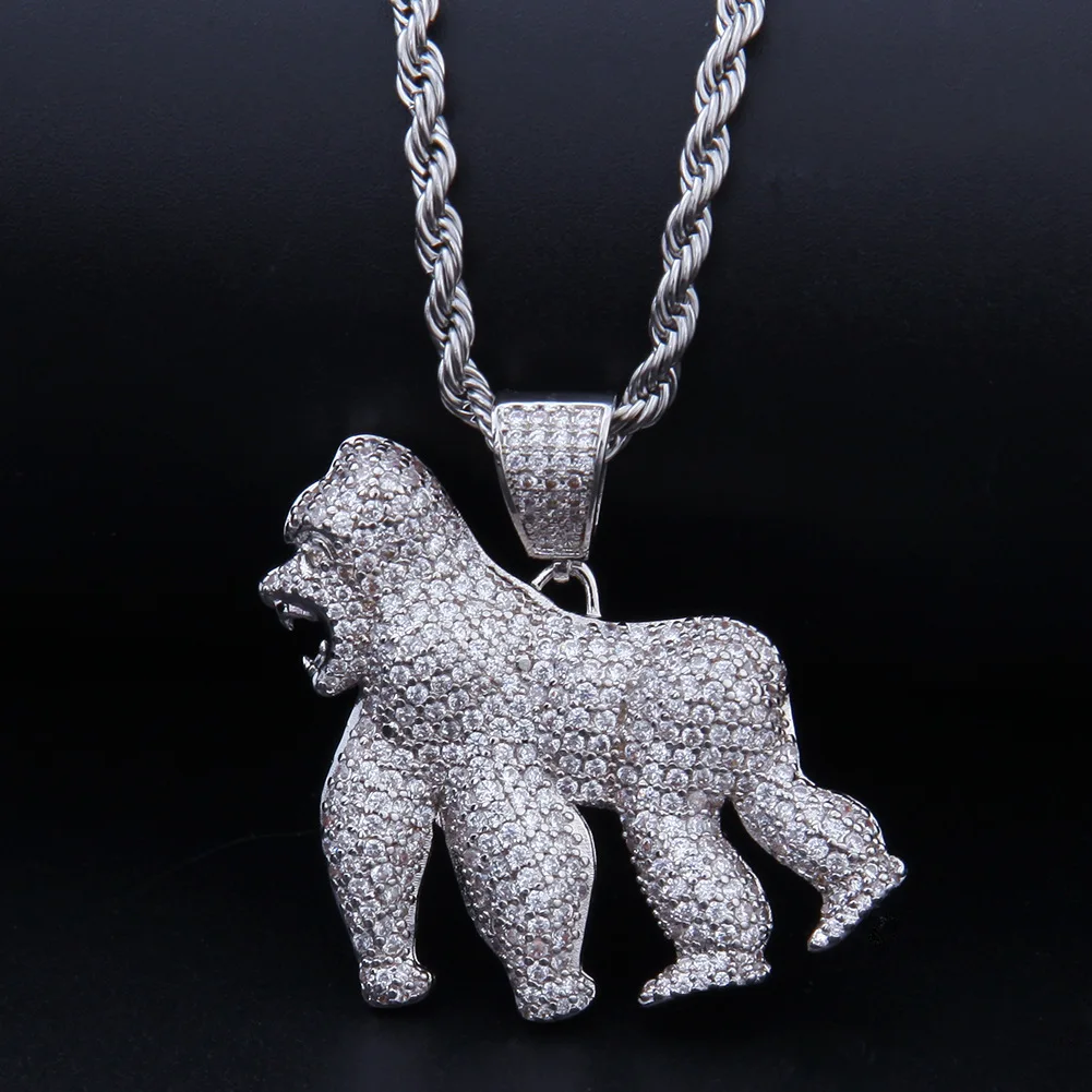 Collana Luna di argento 925 con ciondolo a forma di Luna di cristallo