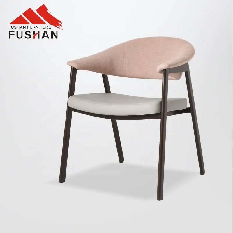 Wholesale High Quality Custom Restaurant Chairs Wood Metal Dining  Chairs With Arm Rest