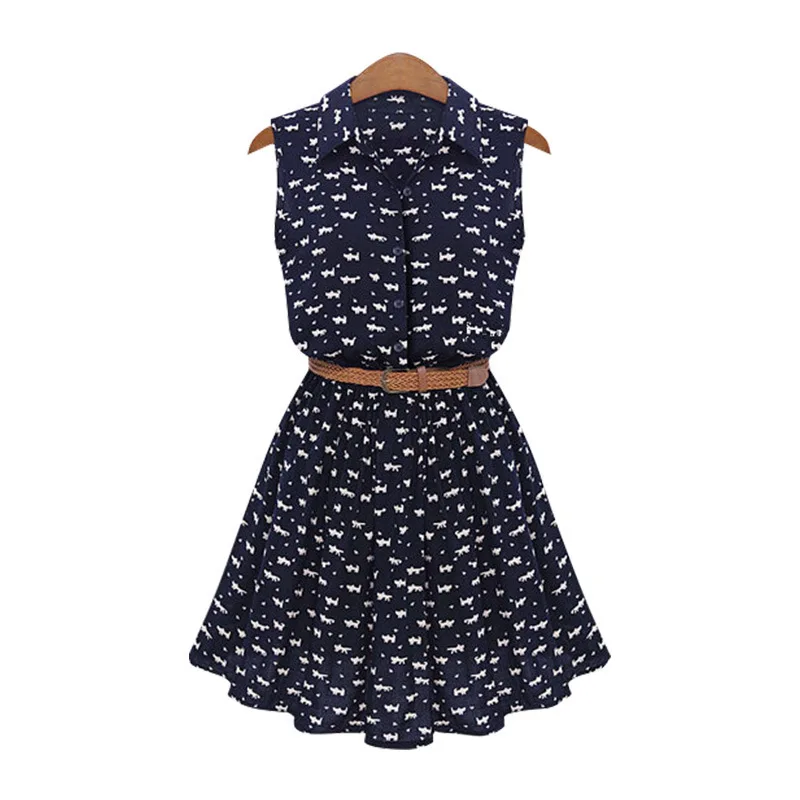 Japanese Women's Casual Office Sleeveless Chiffon Dress for Everyday Work Wear - Image 4