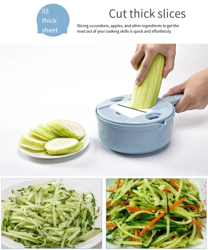 Kitchen supplies Multifunctional vegetable cutter Grater manual slicer radish potato thread slicer wiper manufacture