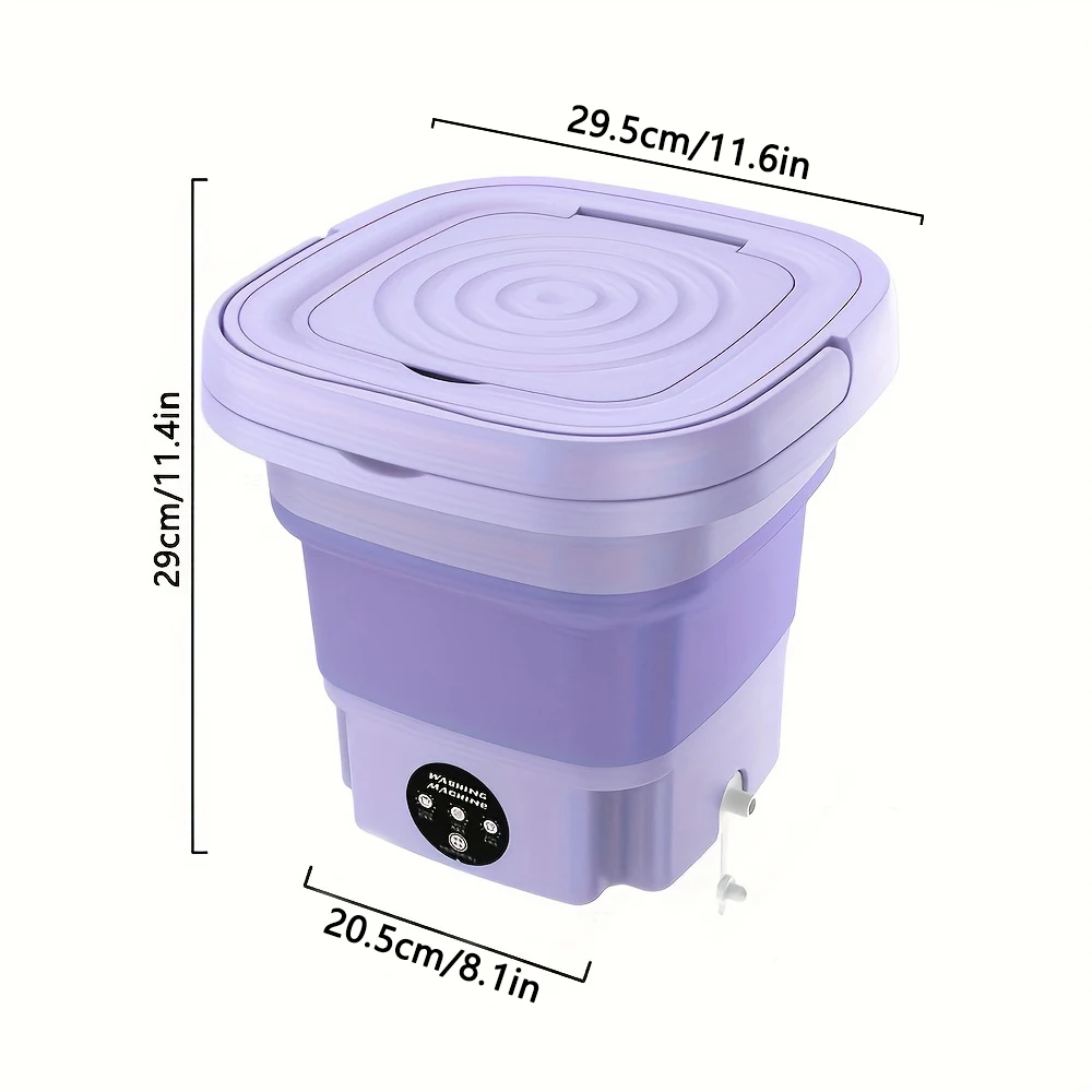 Portable Mini Washing Machine Lightweight Collapsible Bucket Perfect for Camping Travelling Apartment