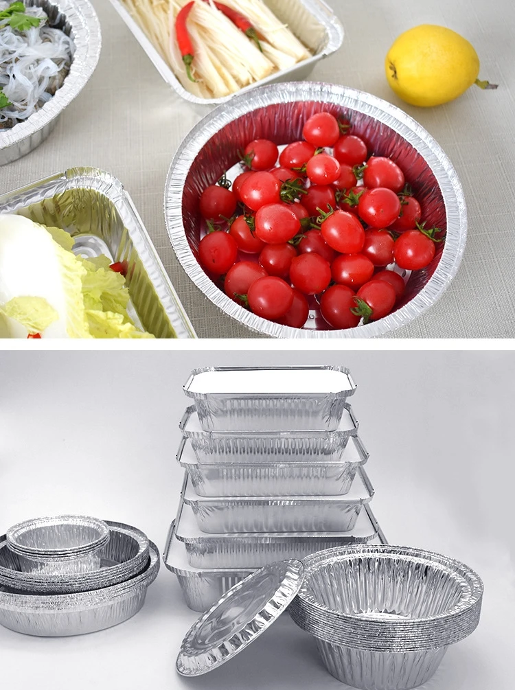Foil Tray Container Oem Logo Aluminium Foil For Food Packing Disposable