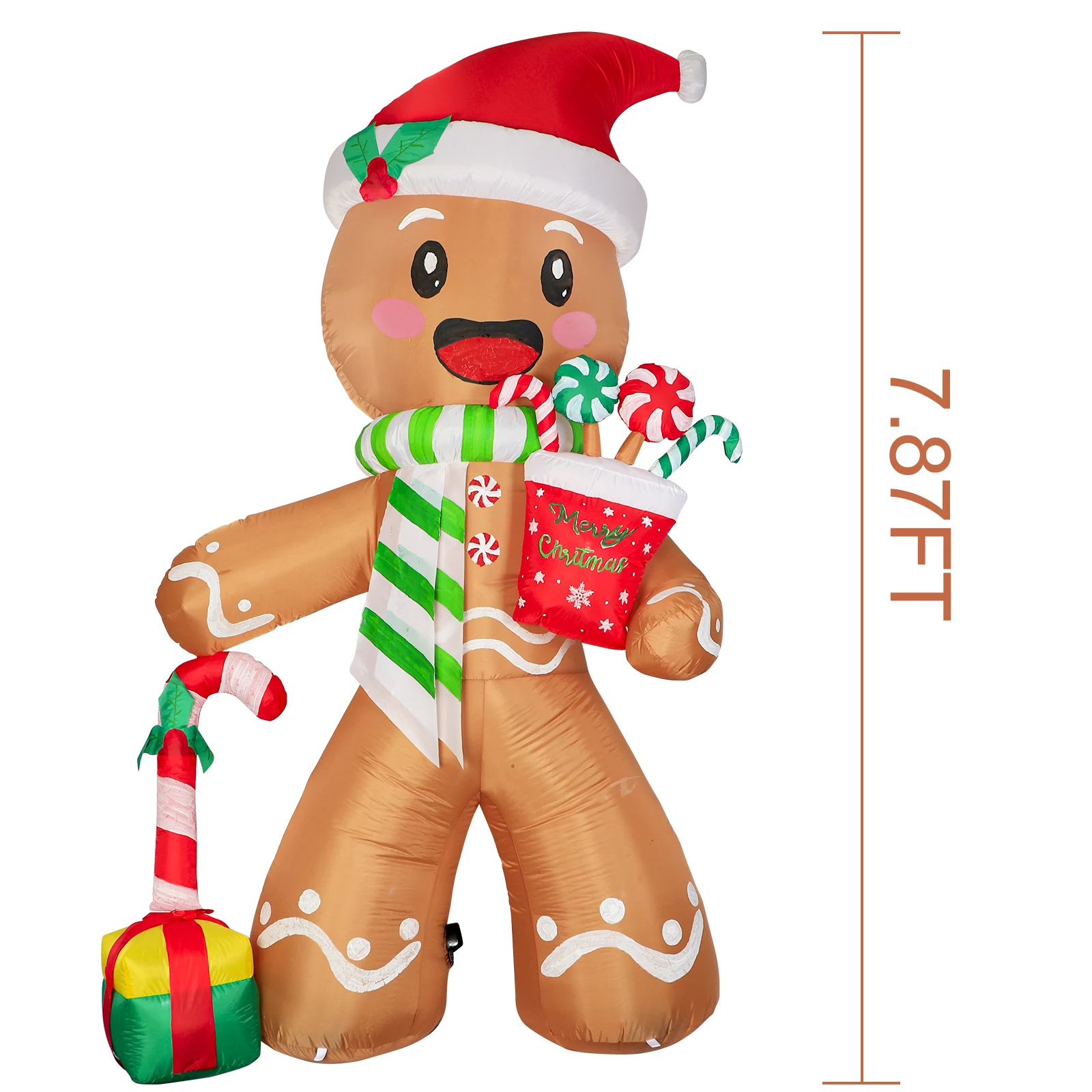 Ourwarm Christmas Outdoor Gingerbread Man Muecos Inflables De Navidad