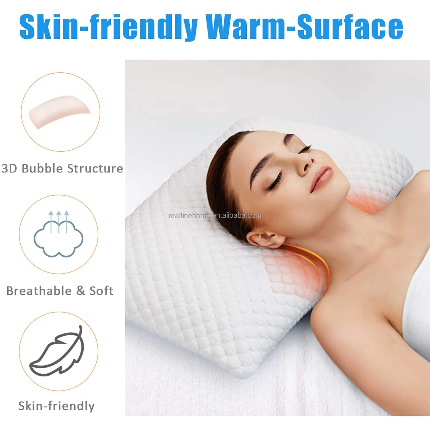 Shredded Anti Bacterial Bamboo Memory Foam \ Cool Gel Special Orthopaedic Pillow 