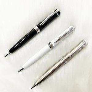 Wholesale Low MOQ Luxury Classic White Metal Ball Pen with Custom Logo Office Supplies Twist Metal Ballpoint Pen