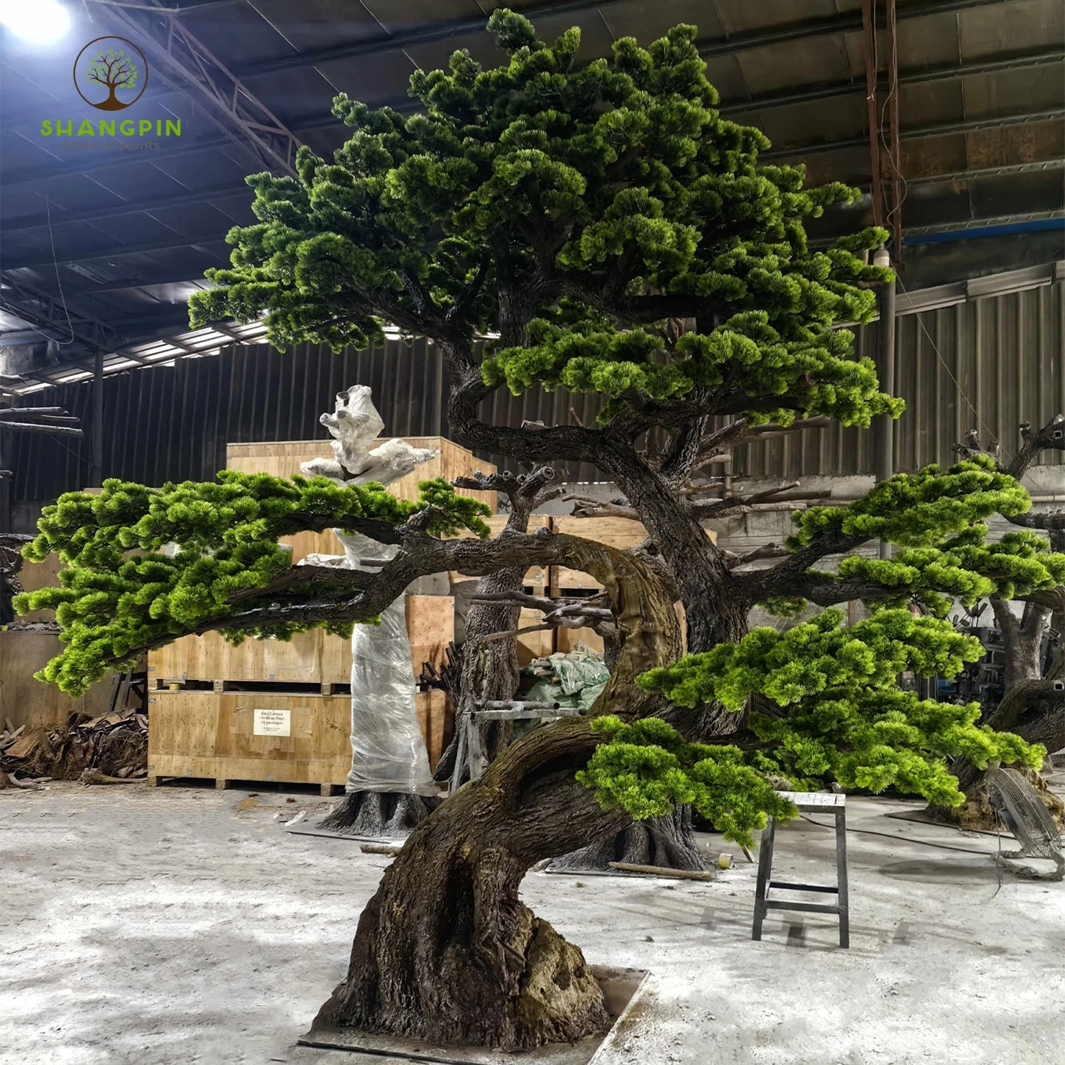 Handgefertigter Kunst-Pinus Bonsai Baum fr Innenraumdekoration