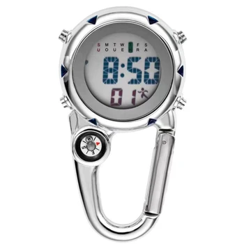 Outdoor Easy To Wear With Compass Climbing Sport Multifunctional Carabiner Watch Digital Pocket Watch