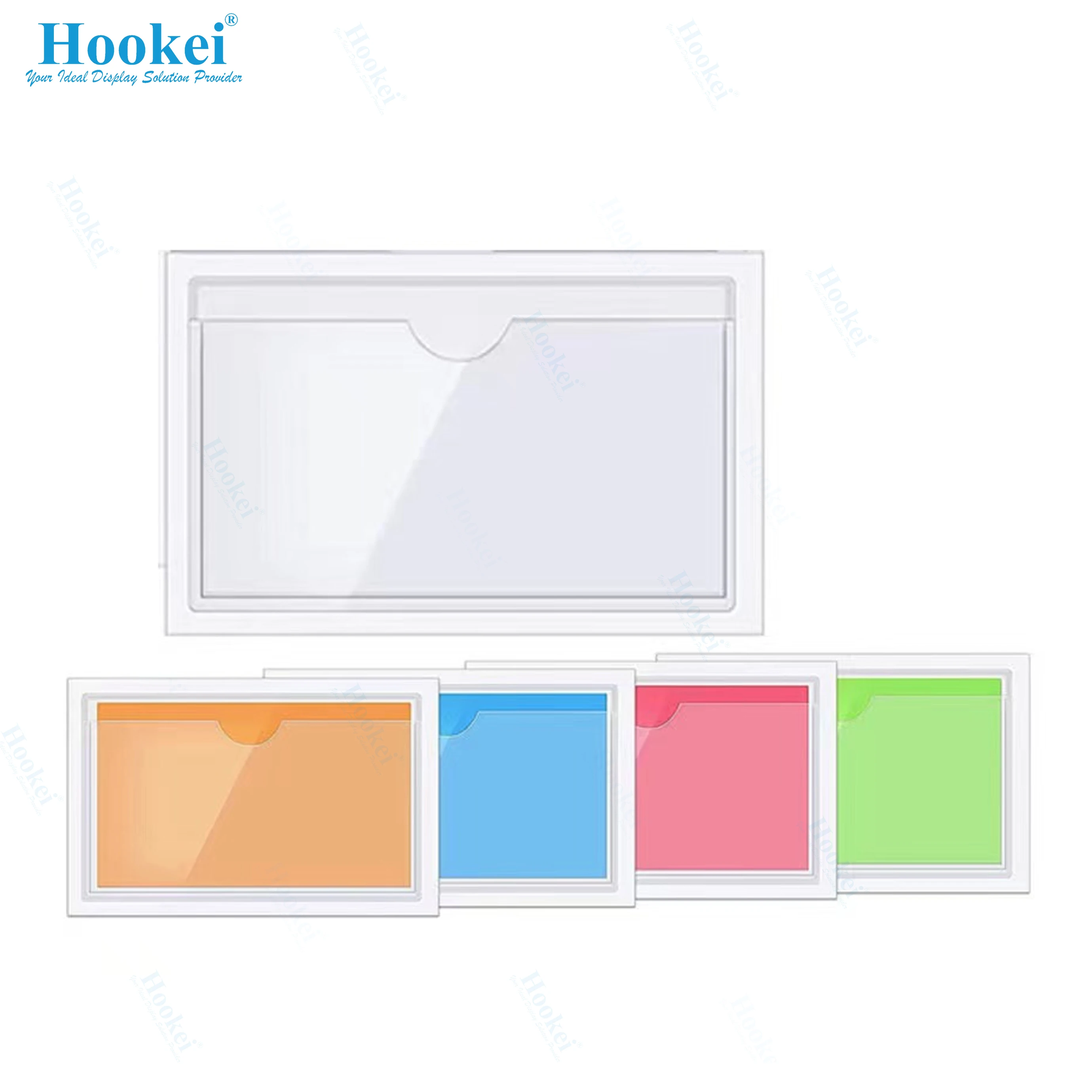 Clear Plastic Soft PVC Pocket Card Holder Self Adhesive Shipping Label / Packing Slip Envelope Pouches