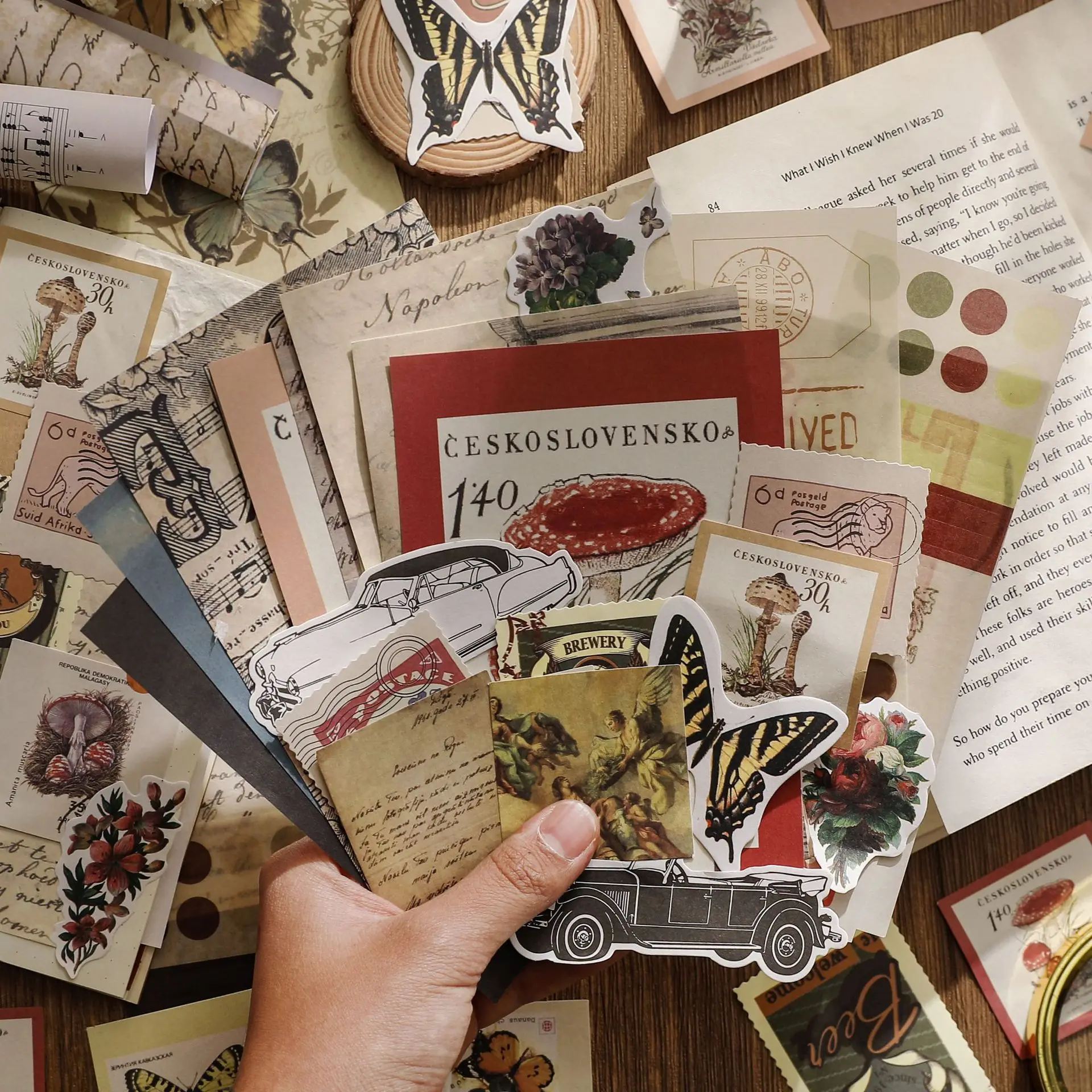 160 pezzi Adesivi Scrapbooking Bullet Journal Stickers Vintage Decorativi  per