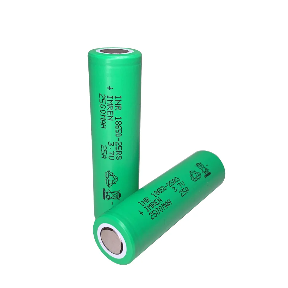 FREE SHIPPING AND TAX IN USA WAREHOUSE IMREN 25RS 18650 battery 3.7V 2500MAH BATTERIES