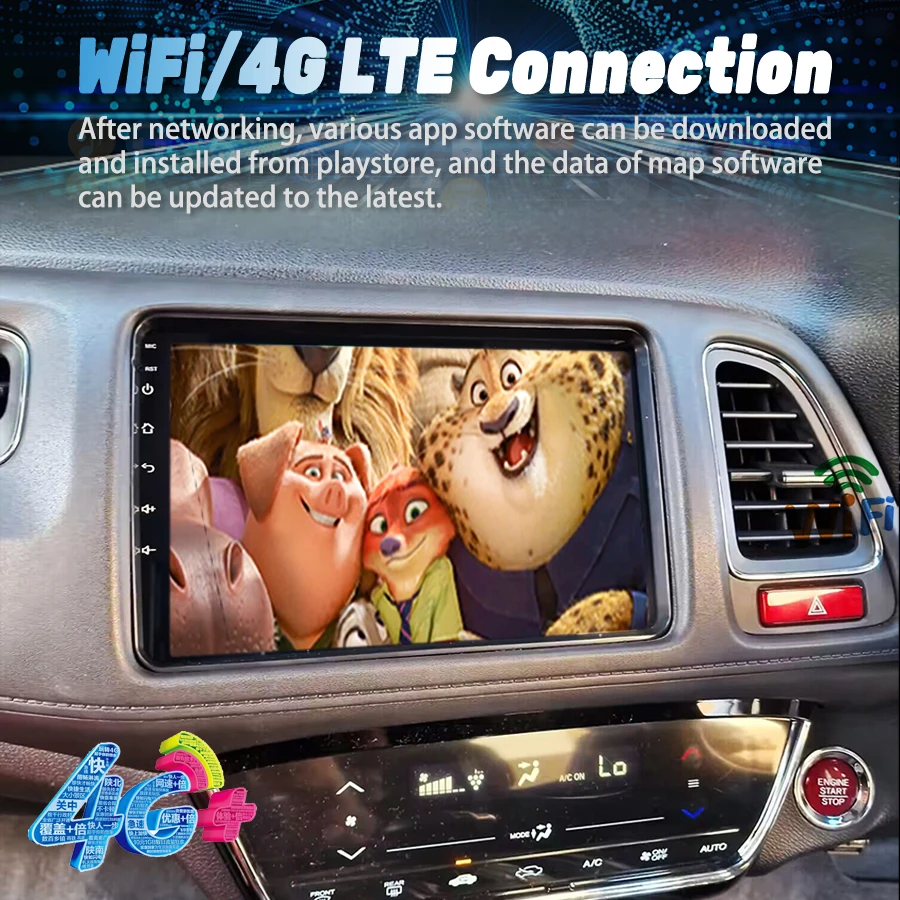 Dasaita Android 13 Car Stereo For Honda Vezel HR-V 2013-2022 | 9" Touchscreen, Wireless CarPlay & Android Auto, 6GB+64GB, 4G/5G