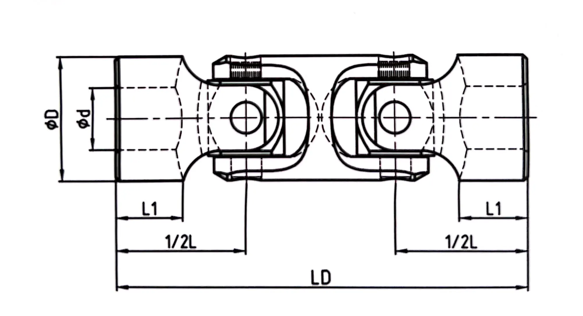 Cnc Machining Steel Drive Shaft Universal Joint Cross Bearing Double