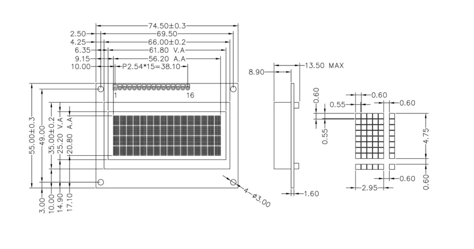 16x4,Programmable With 4 Lines Characters,Lcd 1604 16x4 Lcd Display ...