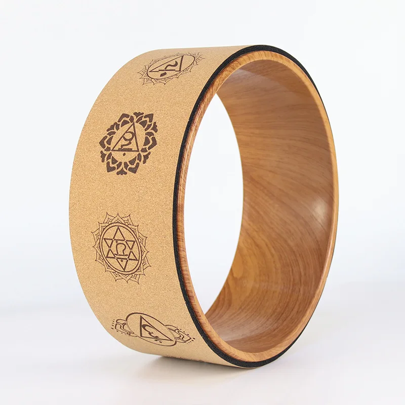 Cork TPE ABS PP Yoga Wheel for Yoga Backbend and Flexibility Training