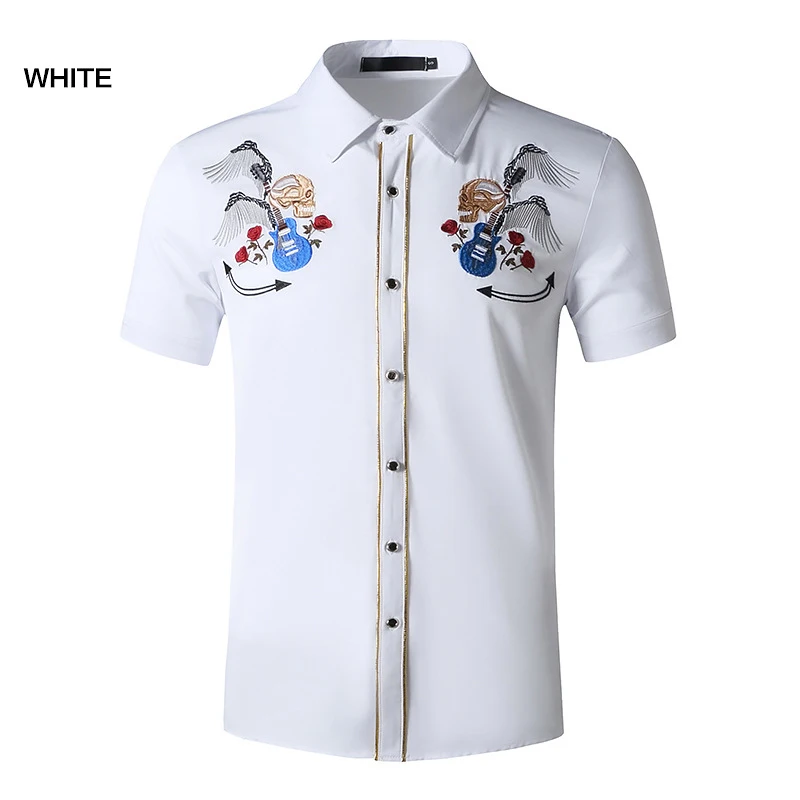 Men's Western Jeans Shirt Embroidery 