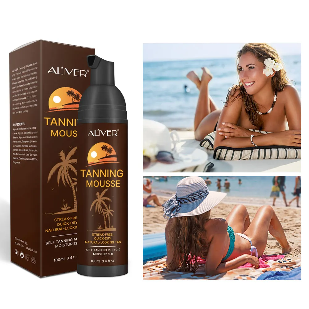 Aliver Natural Bronzer Waterproof Sunless Spray Tanner Lotion Self Tan