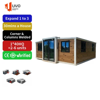 UVO 20ft Expandable Prefab Container House Tiny Home Prefabricated Modular Dormitory Mobile Home