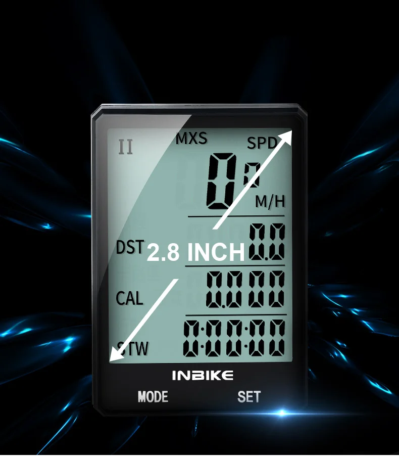 INBIKE 2,8 'беспроводной водонепроницаемый велосипедный одометр держатель GPS велосипедный компьютер