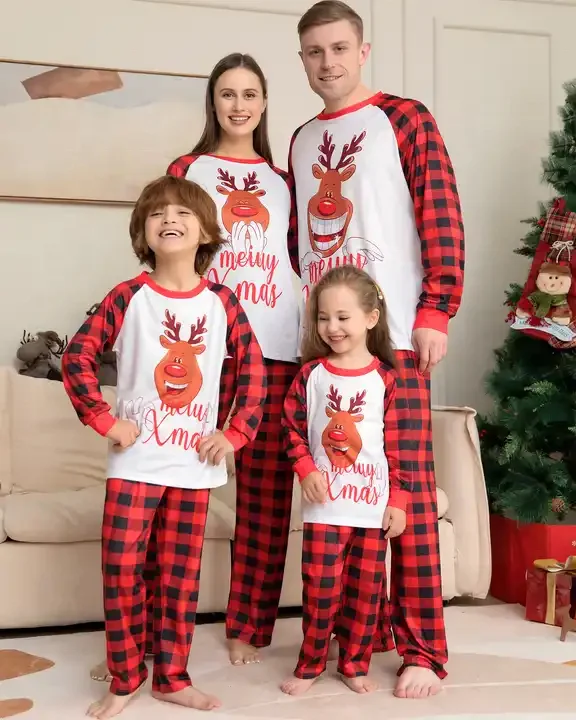 Wholesale Christmas Family Pajamas Sets Matching Christmas Pajamas For