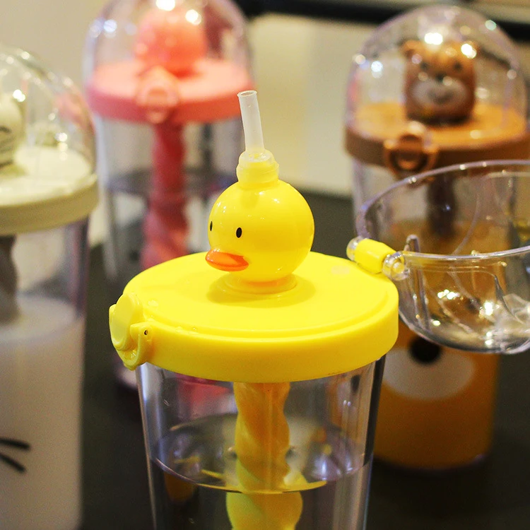 Buy Wholesale China G.duck Little Yellow Duck Creative Landscape Cup Cover  Tide Cool With Straw Plastic Tumblers & Tumbler at USD 3.22