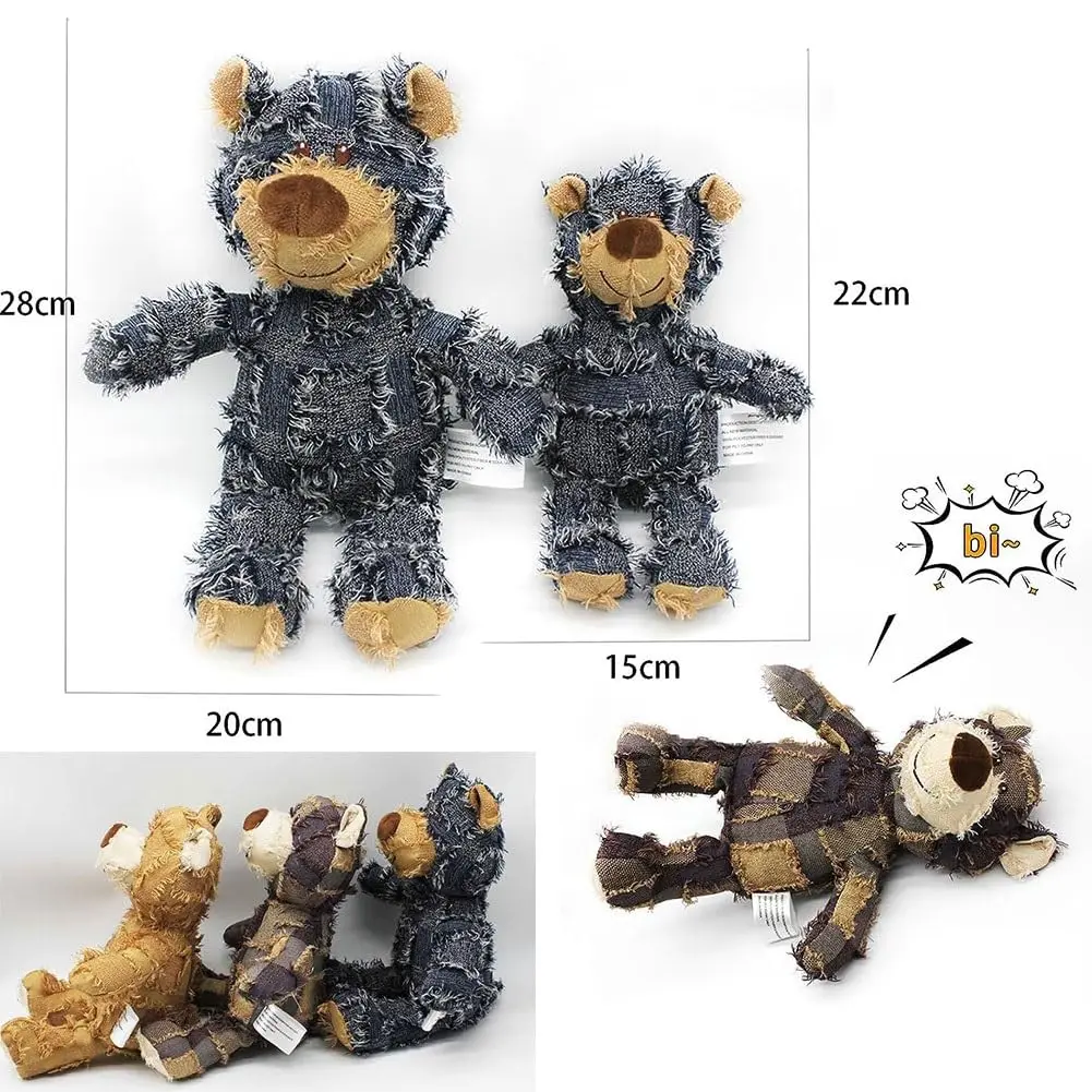 Petdom Extreme Bear Squeaky Training Interactive Play Pet Toy