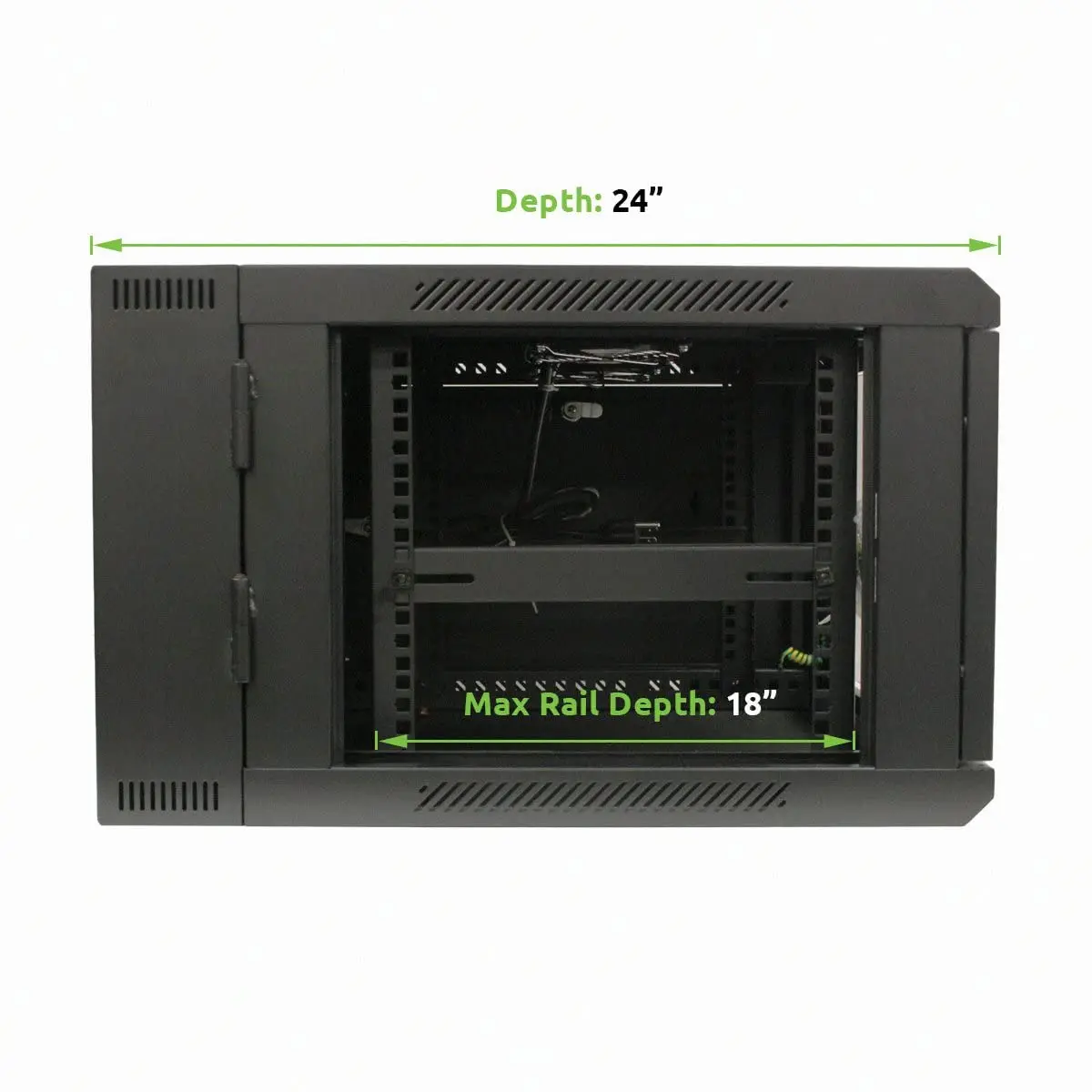 6u Wall Mount Double Section Hinged Swing Out Server Network Rack ...