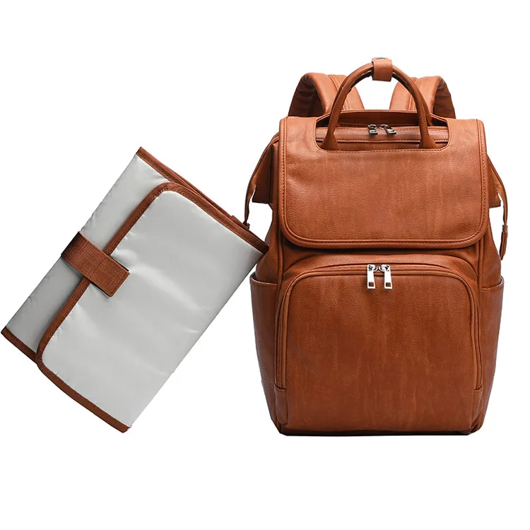 aliexpress leather backpack diaper ANWTOTU Baby Bags with Changing Station(Brown) wet wipes Aliexpress Hot Selling Lequeen Nappy
