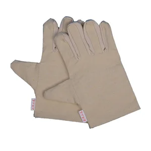 Wholesale Yellow Armour 6-Wire Gloves Half-Lined Thickened Wear-Resistant Canvas Gloves for Welding and Labor Protection