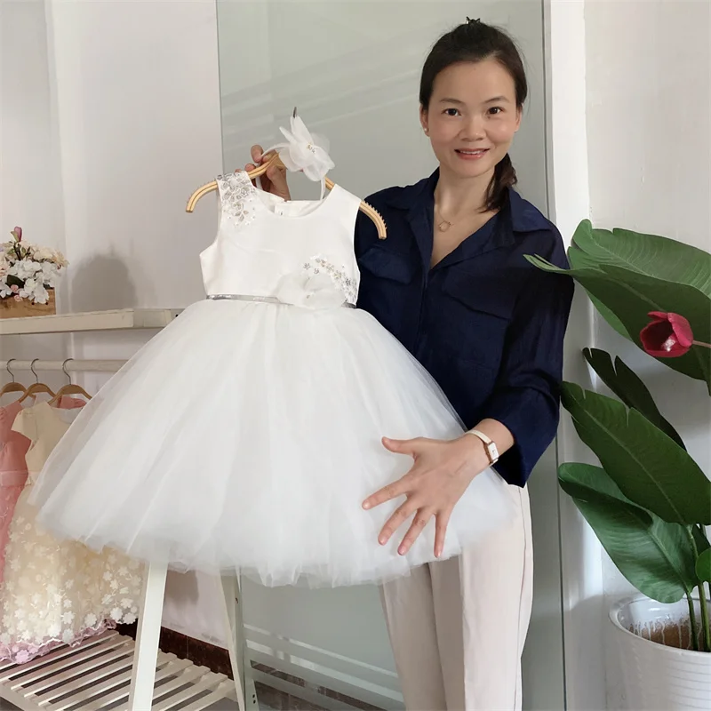 2024 Hot Selling Kids Gown Designs Girls Party Dress Casual Style