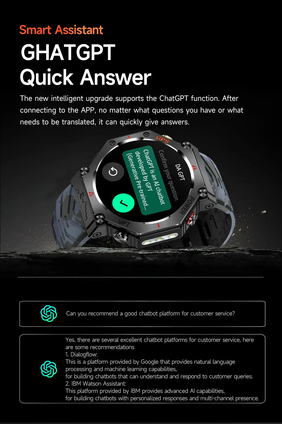 7 heart rate recording fitness exercise modes sleep tracking gps tracking with night lighting-5
