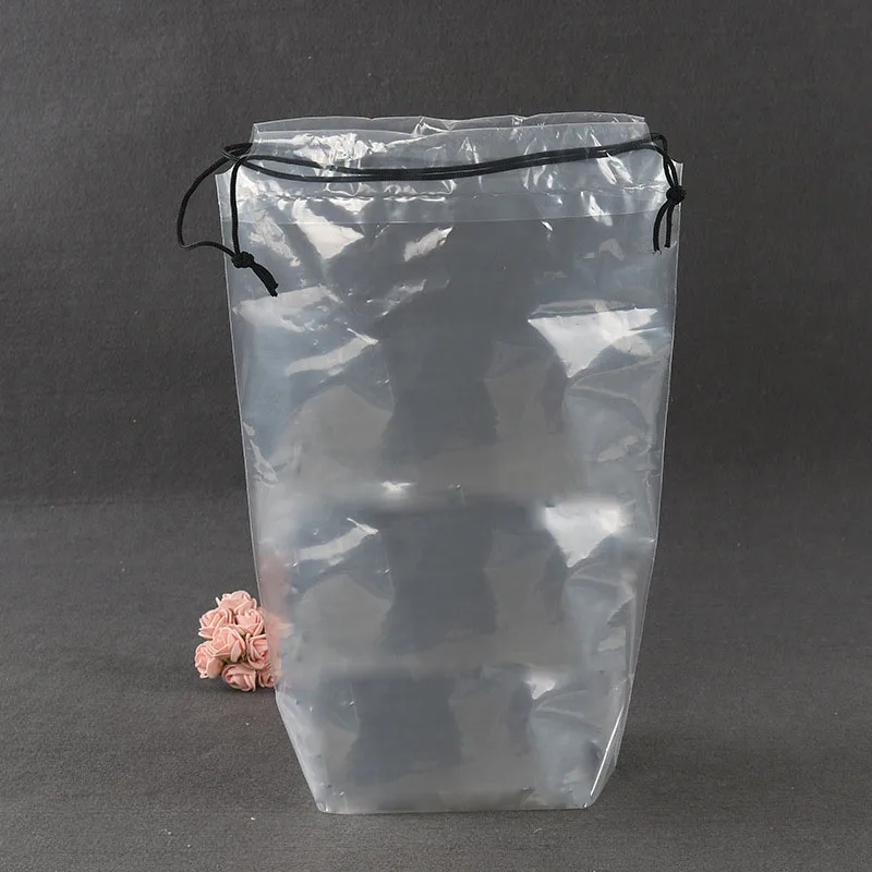 High Quality Disposable Plastic Drawstring Laundry Bag for Hotel Packaging String Storage Bag