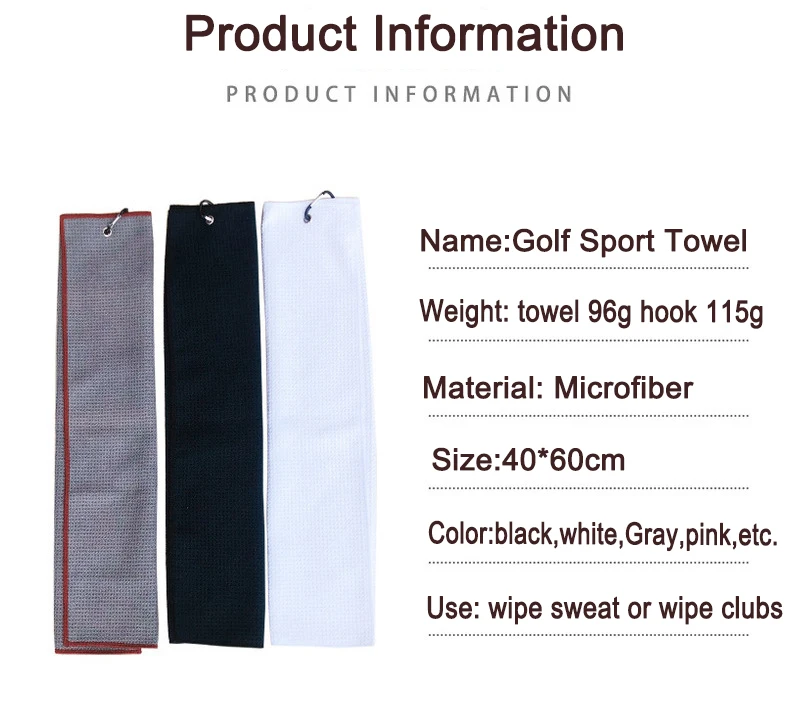 Customized Golf Accessory Set Microfiber Waffle Towel with Cleaner Brush and Divot Tool Jacquard Technique and Novelty Pattern manufacture