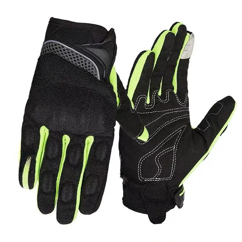Double Layered Reinforced Finger Protection Motorcycle Gloves